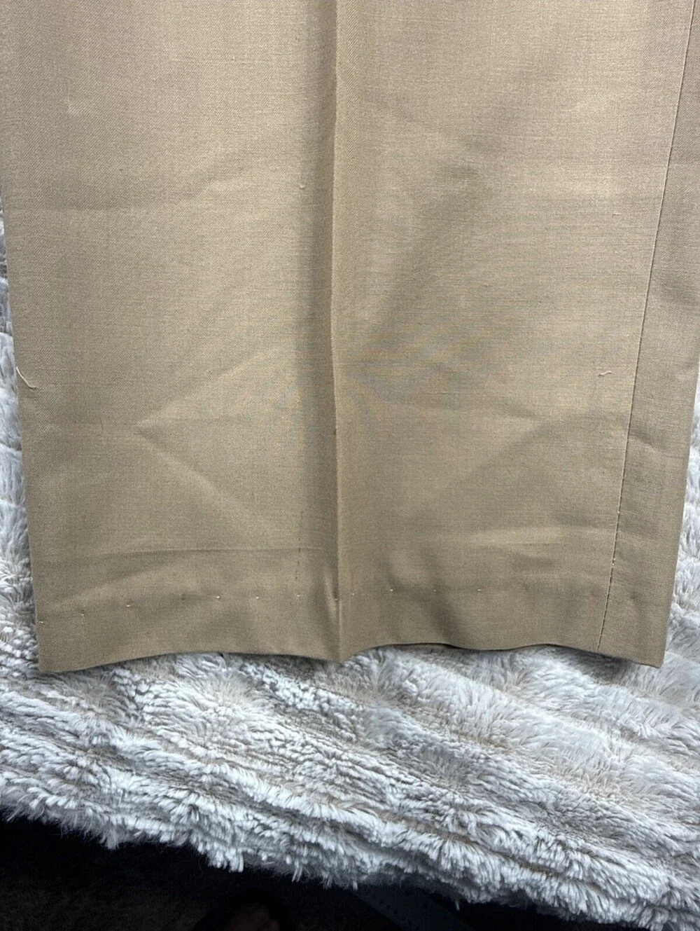 Gucci Men Wool Poly Beige Pants Trousers Size 40 Fits 32x31” France VTG 2001 EUC